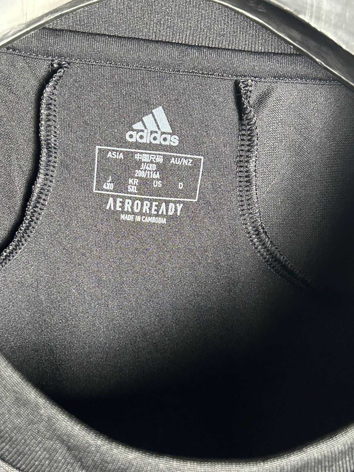 Adidas Aeroready Black Round Neck - Large