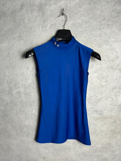Under Armour Blue Mock Neck - Large