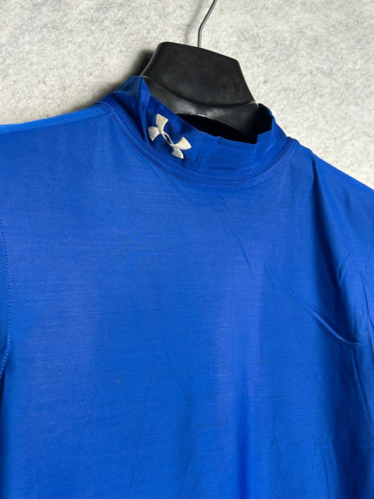 Under Armour Blue Mock Neck - Large