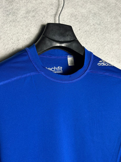 Adidas Climalite Techfit Blue Round Neck - Large