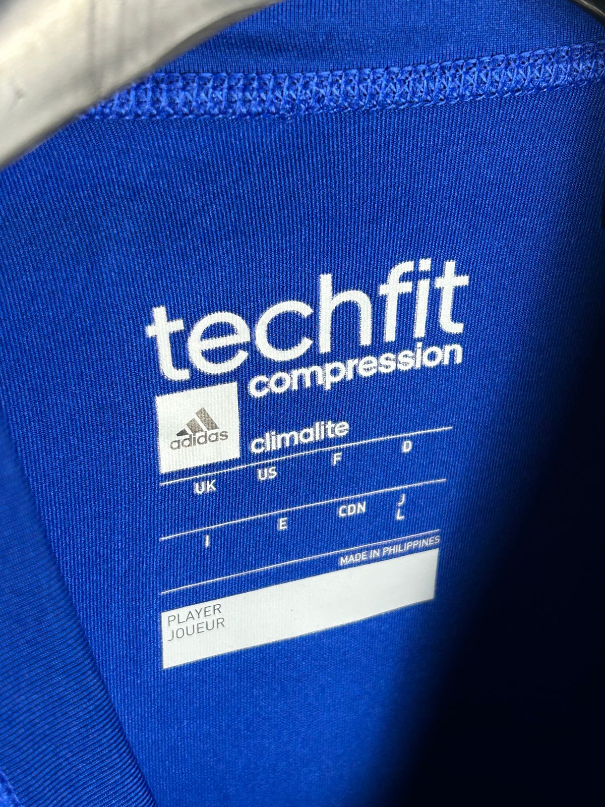 Adidas Climalite Techfit Blue Round Neck - Large