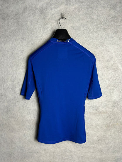 Adidas Climalite Techfit Blue Round Neck - Large