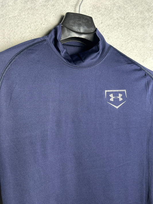 Under Armour Blue Mock Neck - XL