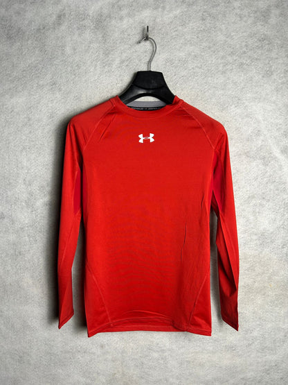 Under Armour Red Full Sleeves Round Neck - LG