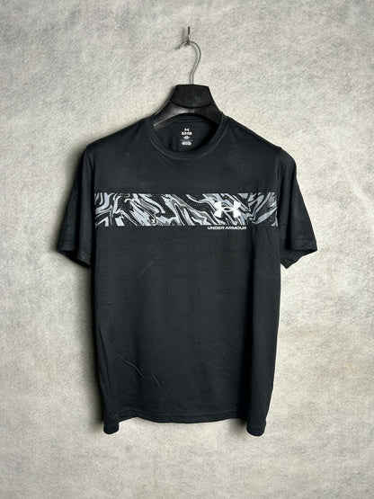 Under Armour Big Logo Black Round Neck - Small