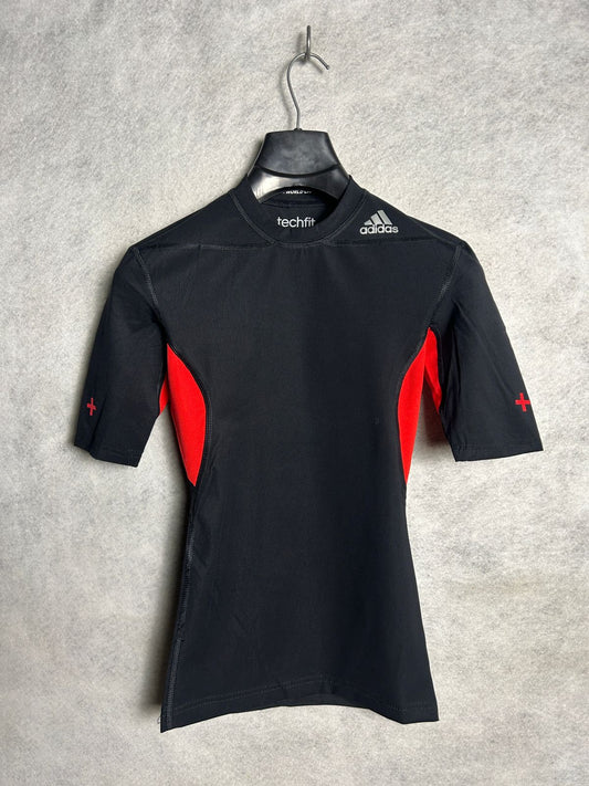 Adidas Techfit Black Round Neck - Medium