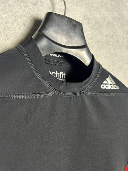 Adidas Techfit Black Round Neck - Medium