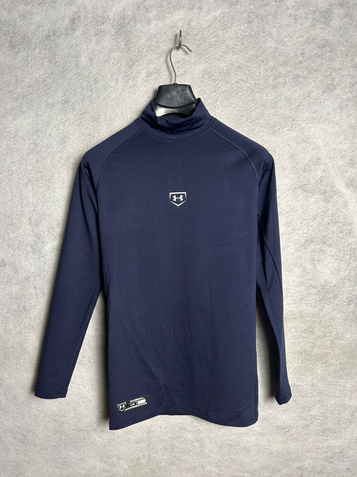 Under Armour Blue Mock Neck Full Sleeves - LG