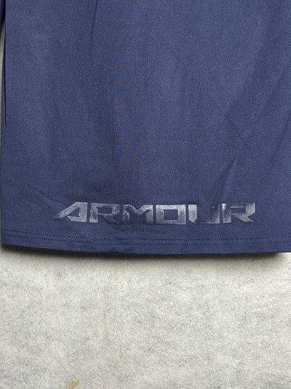 Under Armour Blue Mock Neck Full Sleeves - LG