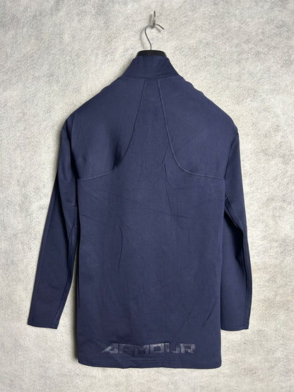 Under Armour Blue Mock Neck Full Sleeves - LG