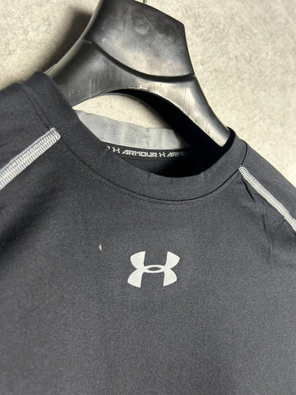 Under Armour Black Heat Gear Round Neck Full Sleeves - XL