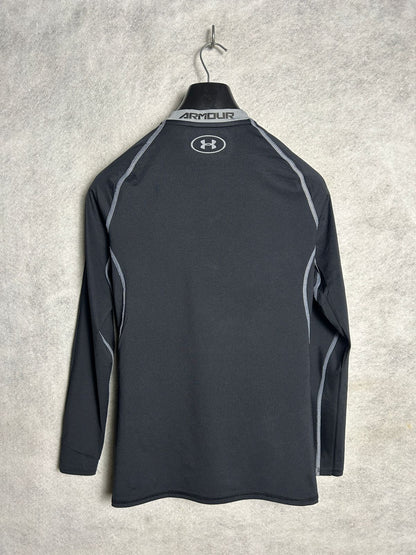 Under Armour Black Heat Gear Round Neck Full Sleeves - XL