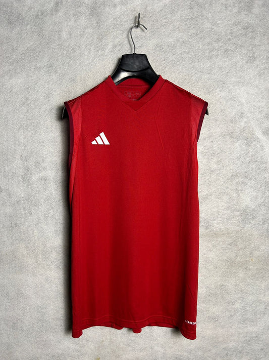 Adidas Red Slim Fit V Neck - Large