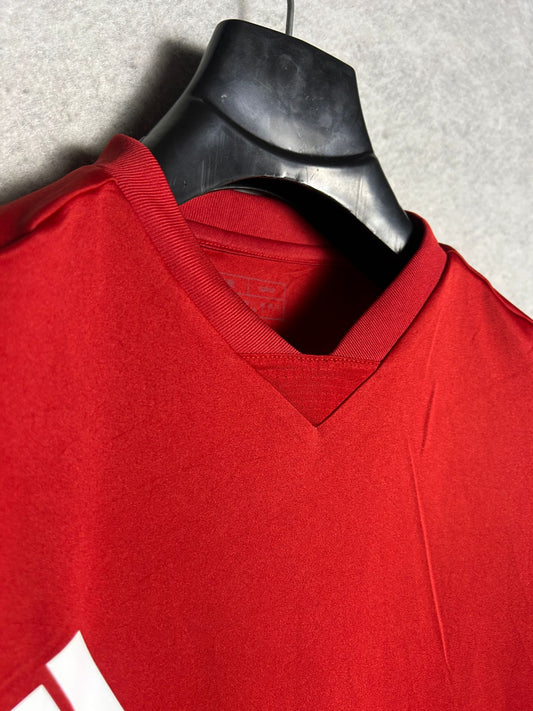 Adidas Red Slim Fit V Neck - Large