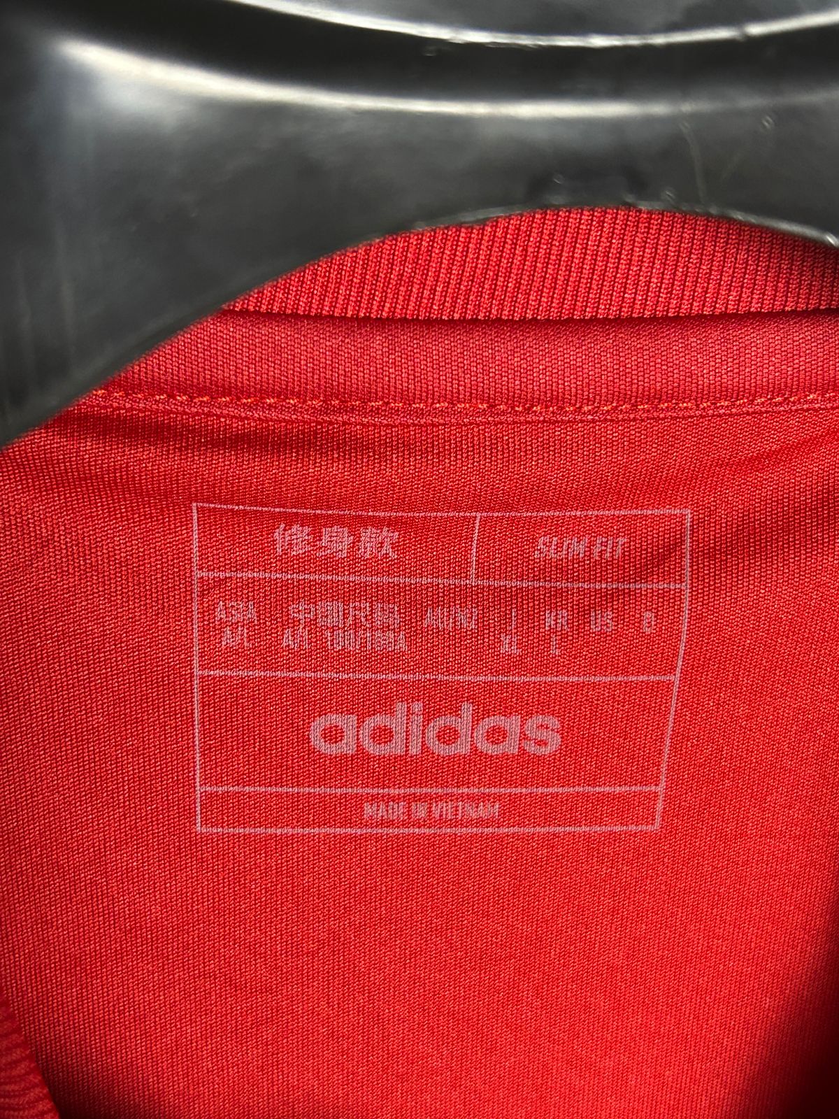 Adidas Red Slim Fit V Neck - Large
