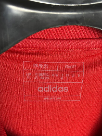 Adidas Red Slim Fit V Neck - Large