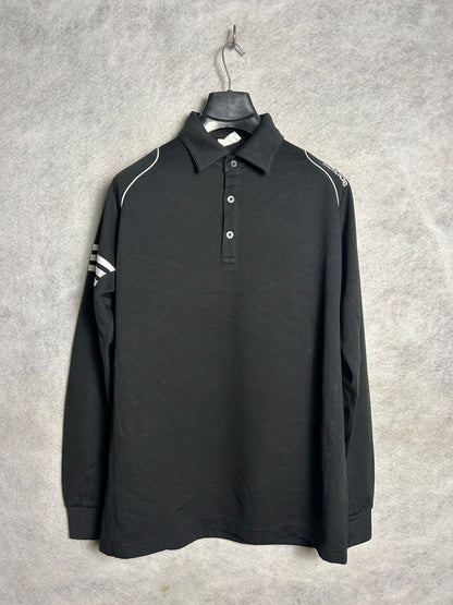 Adidas Golf Black Full Sleeves Polo - L/G