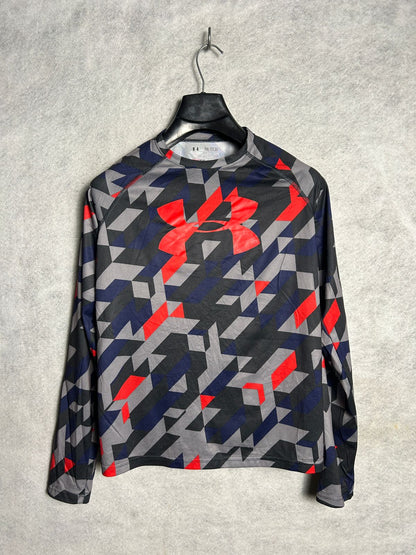Under Armour Heat Gear Big Logo Full Sleeves Round Neck - YXL