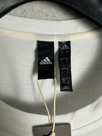 Adidas White Round Neck - Large