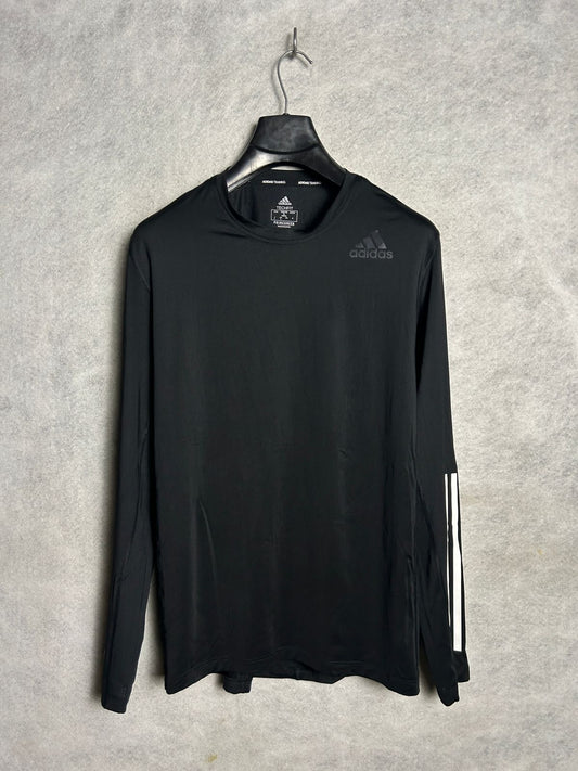 Adidas Techfit Black Full Sleeves Round Neck - Large