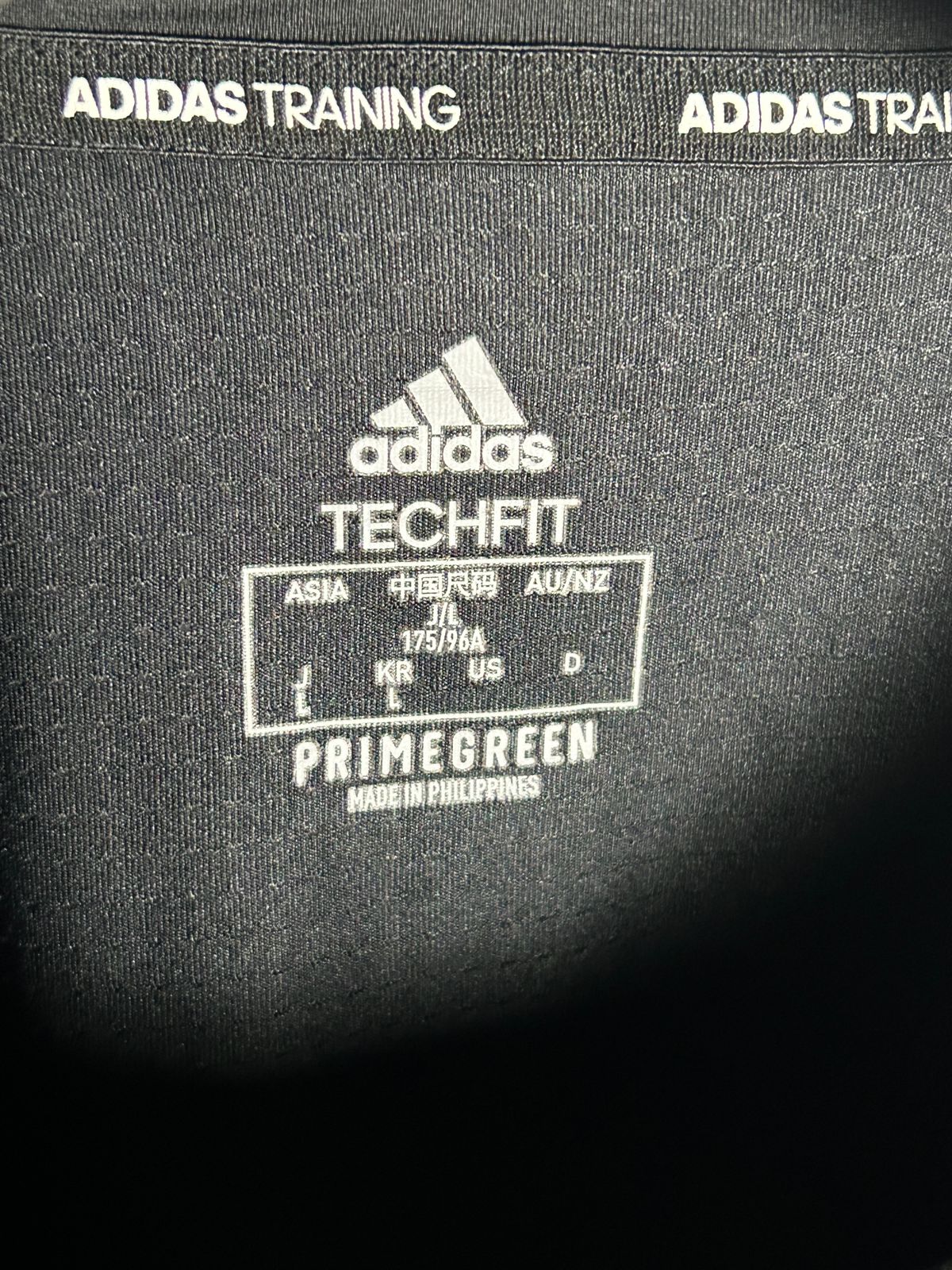 Adidas Techfit Black Full Sleeves Round Neck - Large