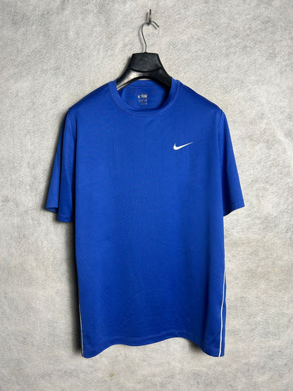 Nike Fit Dry Blue Round Neck - Large