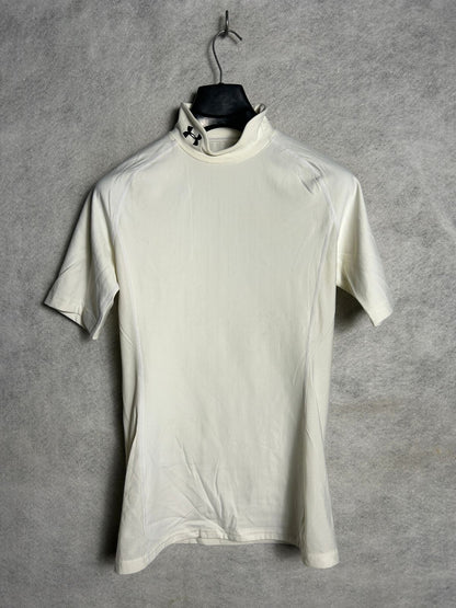 Under Armour Mock Neck White Big Logo - XL