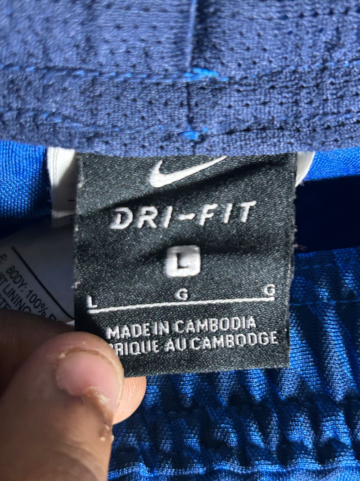 Nike Dri Fit Blue Pattern - Large