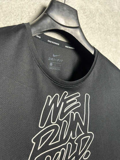 Nike Dri Fit Big Logo We Run Wild Round Neck - Large