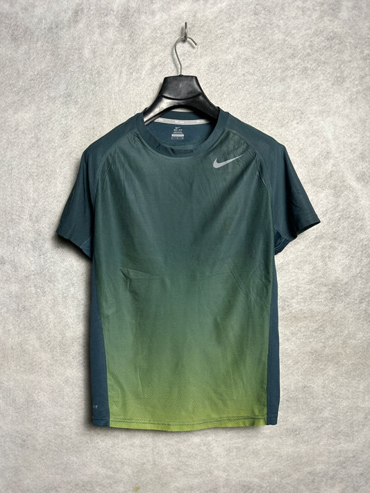 Nike Dri Fit Green Round Neck - Small