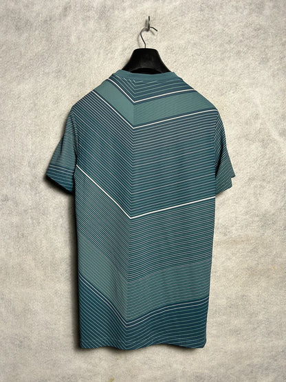 Nike Dri Fit Green Printed Round Neck - Small