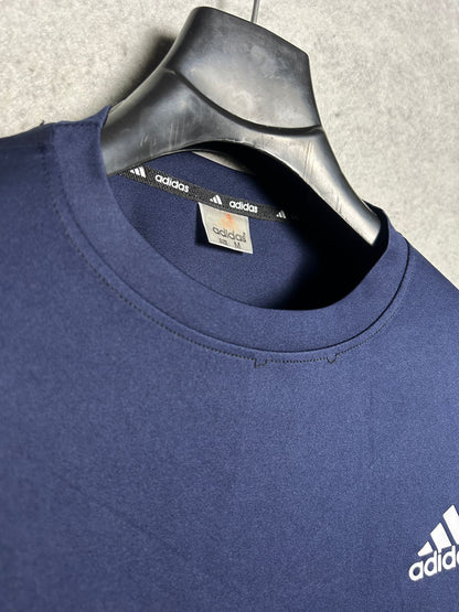 Adidas Blue Round Neck Full Sleeves - Medium
