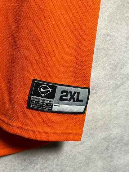 Nike Dri Fit Senior 26 Big Logo Orange V Neck - 2XL