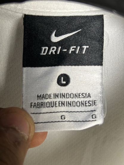 Nike IUP Dri Fit White Polo - Large