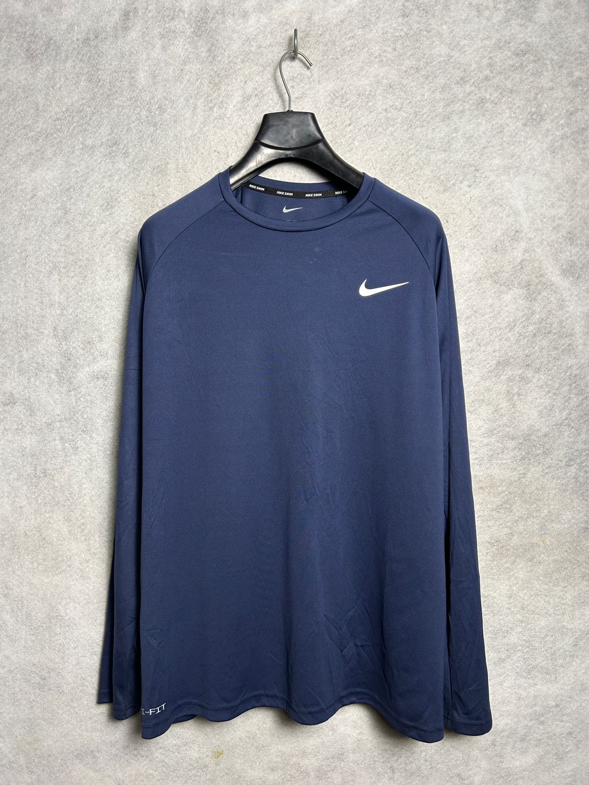 Nike Dri Fit Blue Round Neck Full Sleeves - XL
