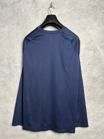 Nike Dri Fit Blue Round Neck Full Sleeves - XL