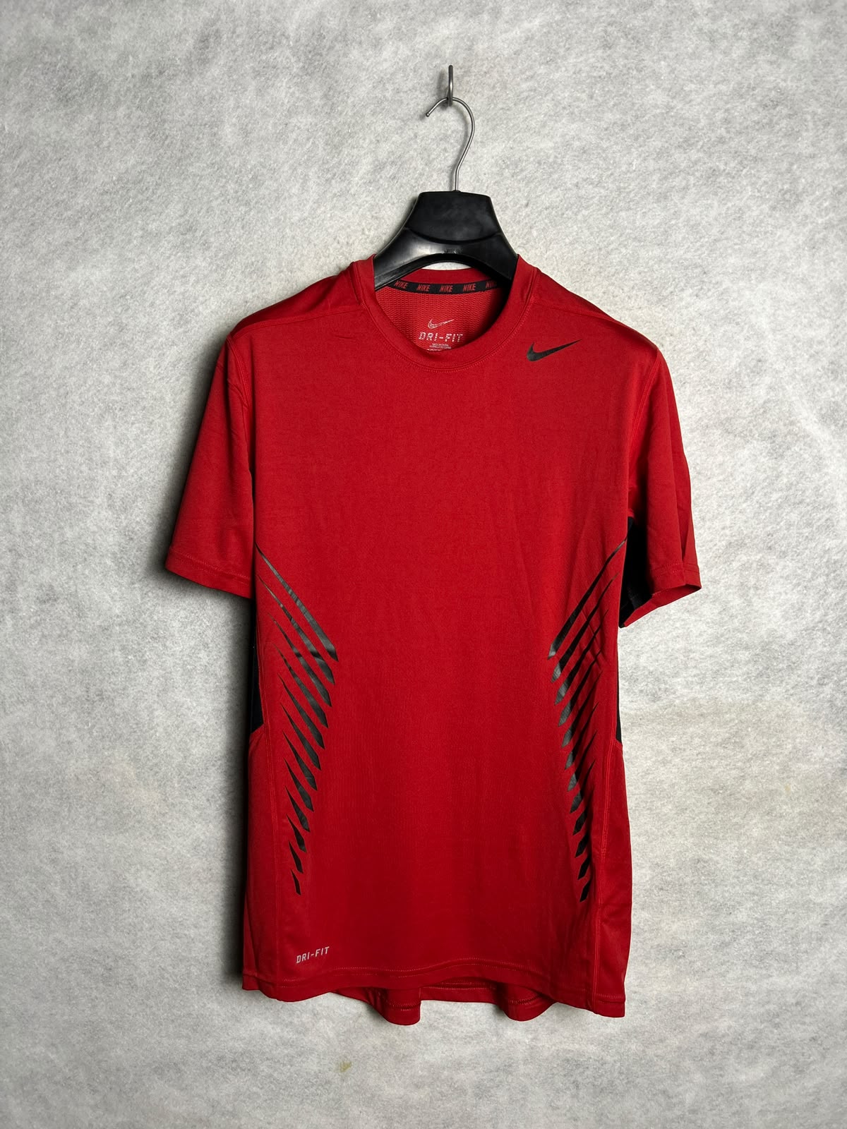 Nike Dri Fit Red Round Neck - Medium