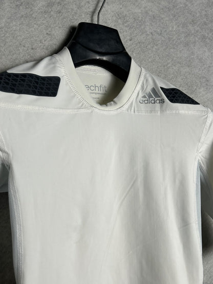 Adidas Climachill Techfit White Round Neck - Medium