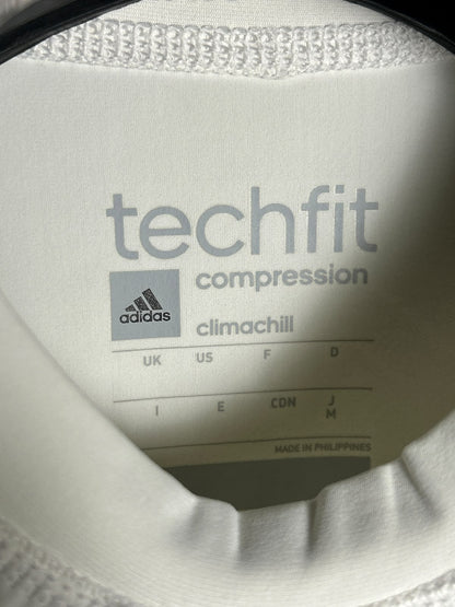 Adidas Climachill Techfit White Round Neck - Medium