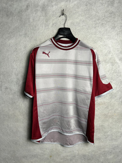 Puma Red And White Round Neck - XL