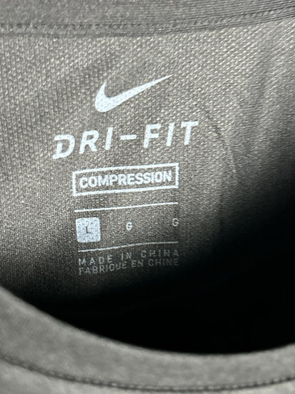 Nike Dri Fit Full Sleeves Black Round Neck - Large