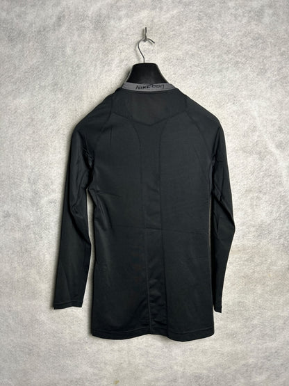 Nike Dri Fit Full Sleeves Black Round Neck - Large