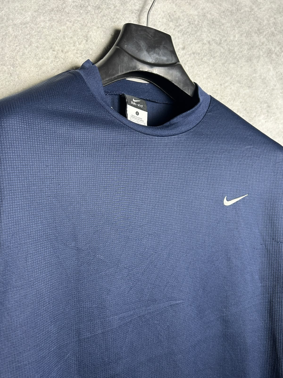 Nike Dri Fit Blue Round Neck - Large
