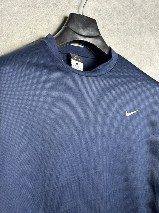 Nike Dri Fit Blue Round Neck - Large
