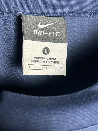 Nike Dri Fit Blue Round Neck - Large