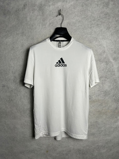 Adidas Big Logo White Round Neck - Medium