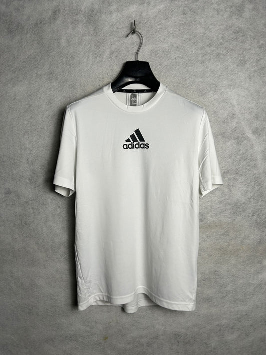 Adidas Big Logo White Round Neck - Medium