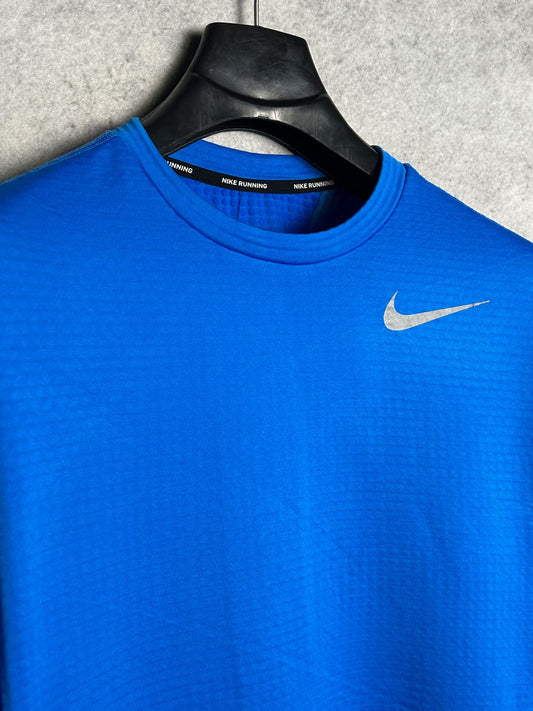 Nike Dri Fit Blue Round Neck Full Sleeves - Medium