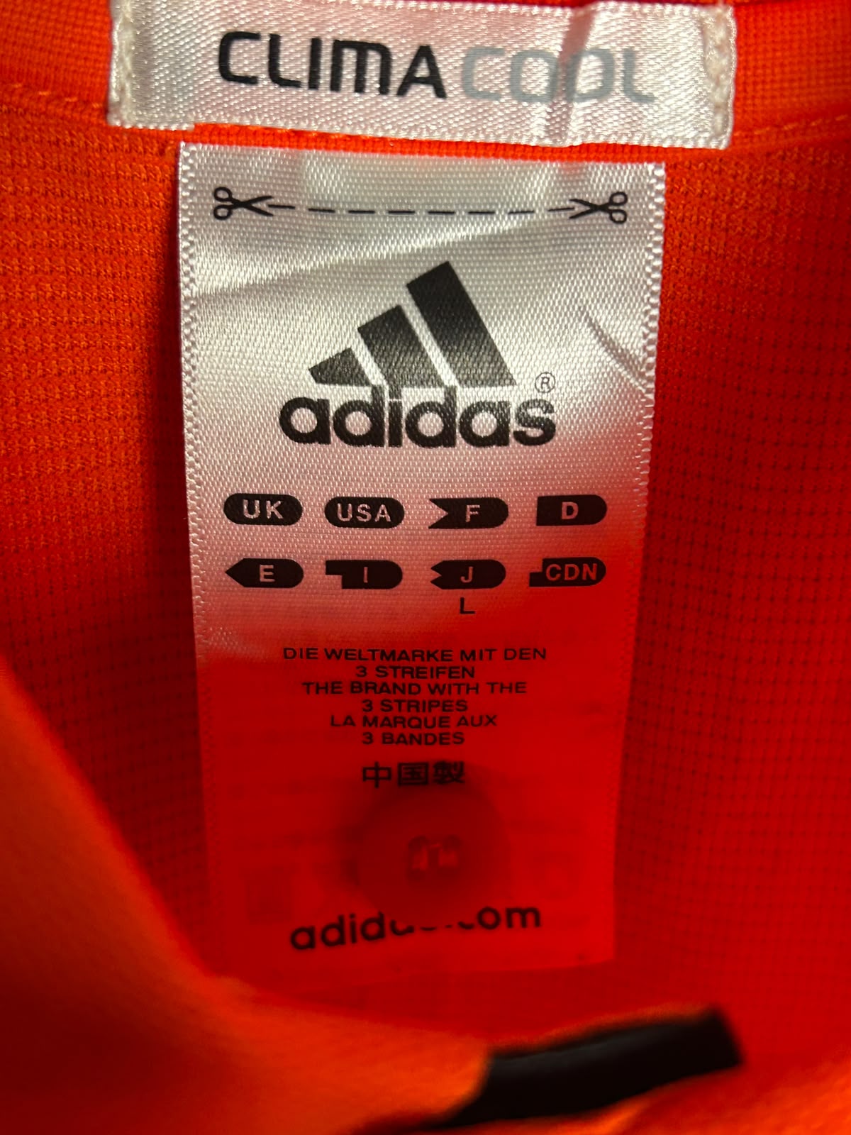 Adidas Climacool Orange Polo - Large
