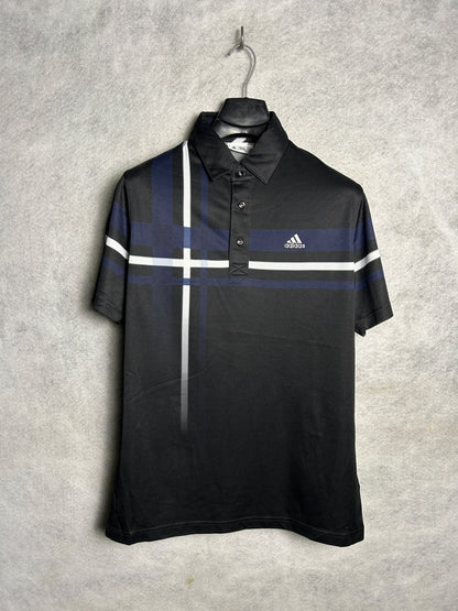 Adidas Golf Black With Strips Polo - L/G
